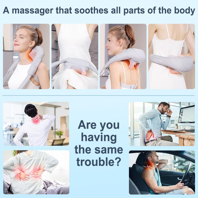 Cordless Back & Neck Massager with Heat