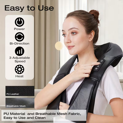 Cordless Back & Neck Massager with Heat